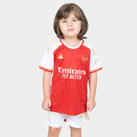Thumbnail for Arsenal Kids Kit Home Season 23/24 Designed By Mitani Store , Regular Fit Jersey Short Sleeves And Round Neck Collar In Red Color
