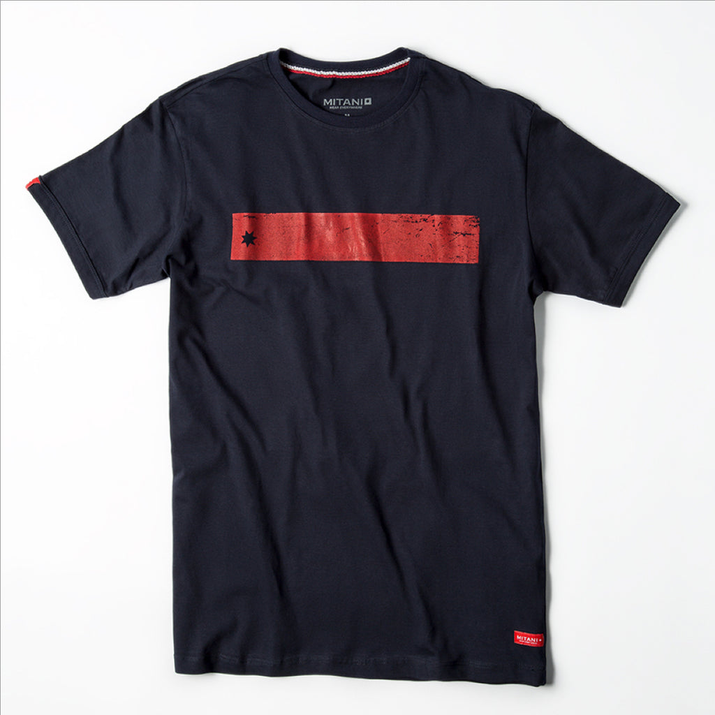 Red Line T-Shirt Short Sleeve - Navy - Mitani Store