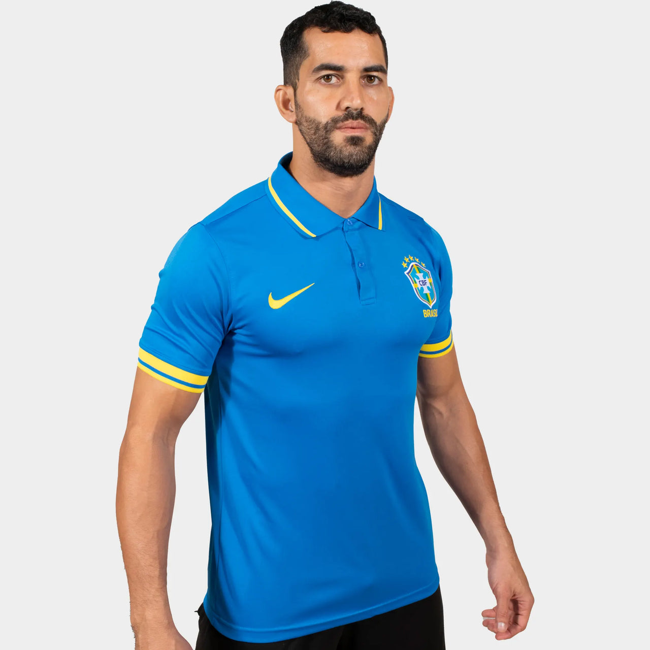 Brazil Men Polo Shirt Blue