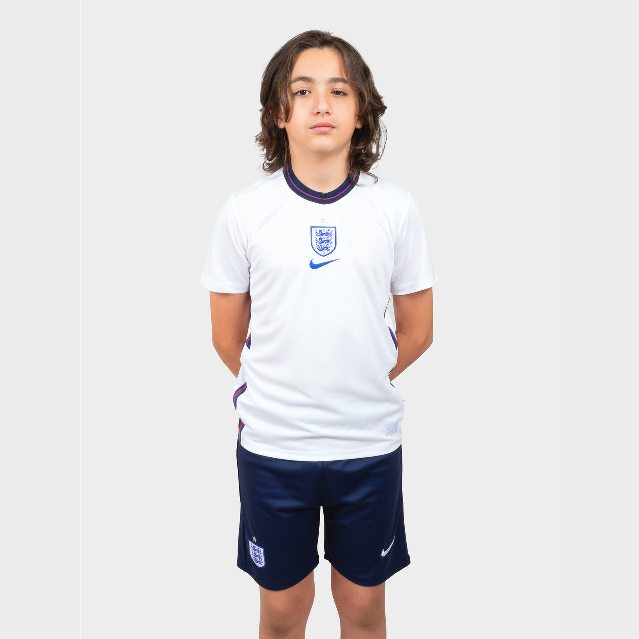 England 20/21 Kids Home Kit - Dark Blue Short