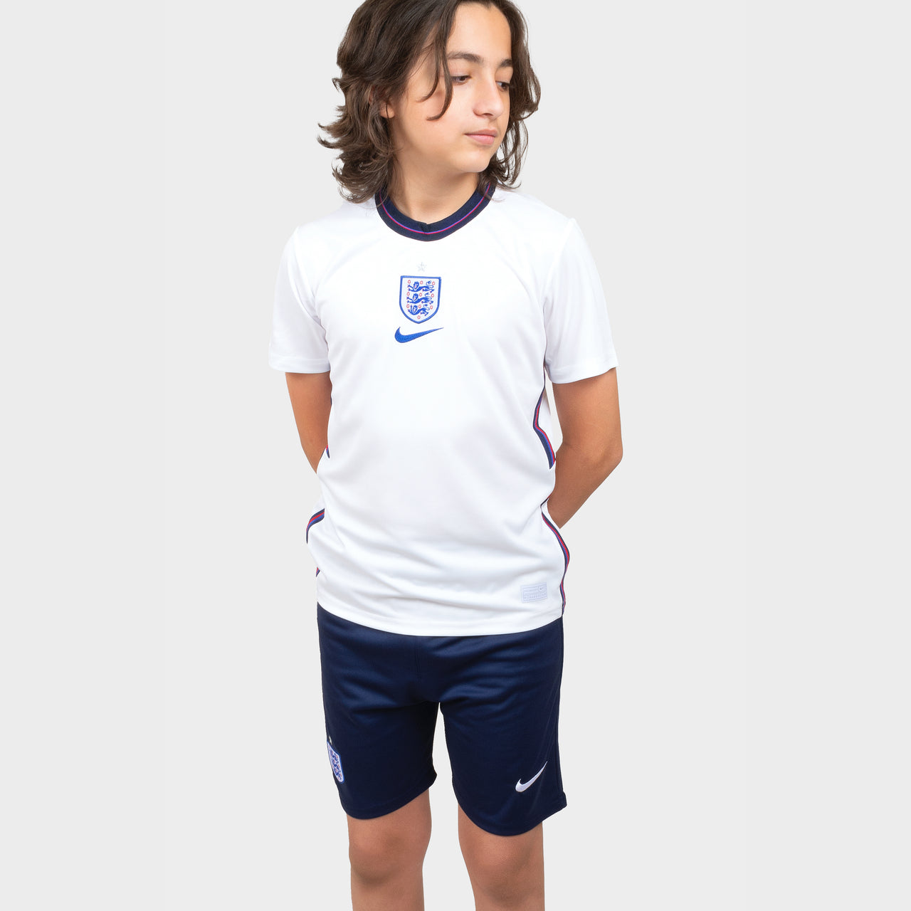 England 20/21 Kids Home Kit - Dark Blue Short
